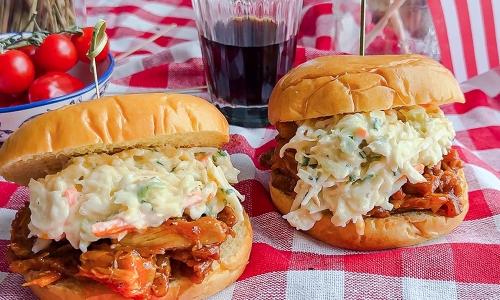 BBQ Pulled Chicken Sandwiches