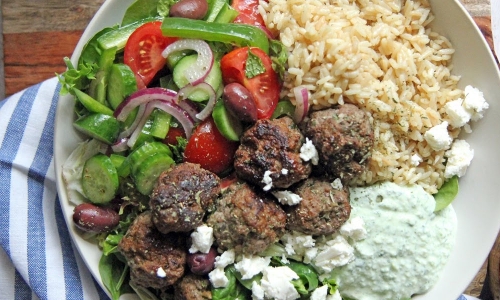 Greek Meatballs with Tzatziki
