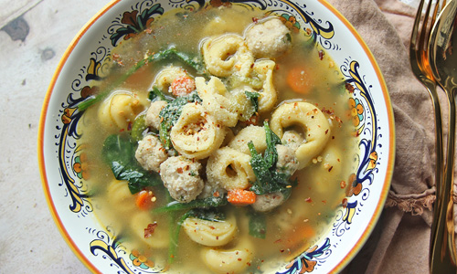 Italian Wedding Soup with Tortellini