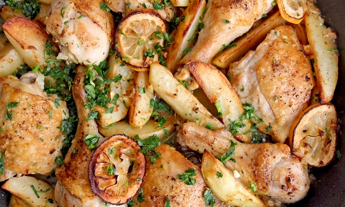 One Pan Lemon Chicken and Potatoes