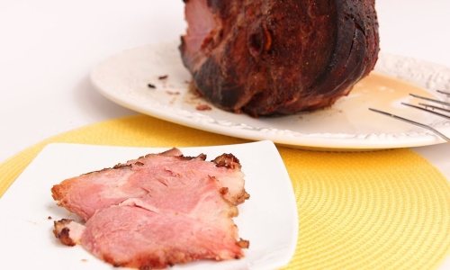 Pomegranate Glazed Ham