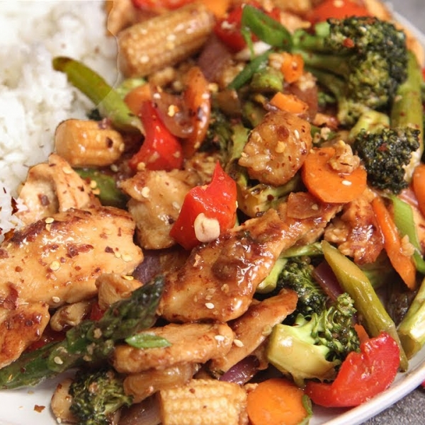 Chicken and Mixed Veggie Stir Fry