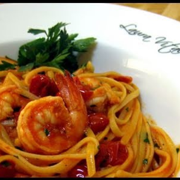 Linguine w/ Spicy Shrimp Al Diavlo (Diablo)