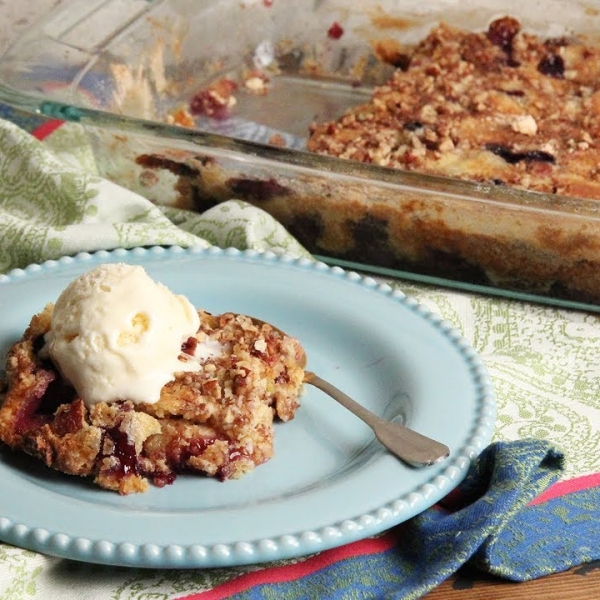 Peach and Blueberry Dump Cake