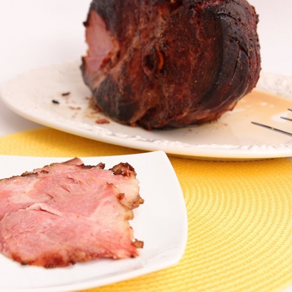 Pomegranate Glazed Ham