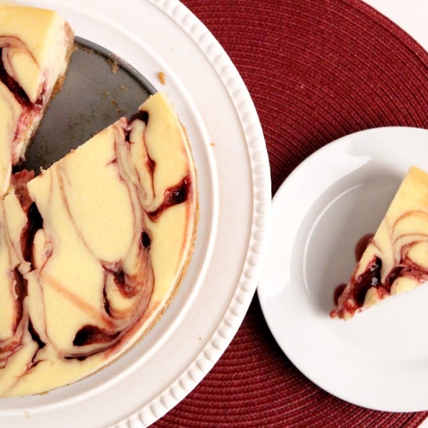 Raspberry Swirl Cheesecake