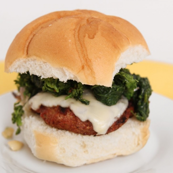 Sausage and Broccoli Rabe Burgers