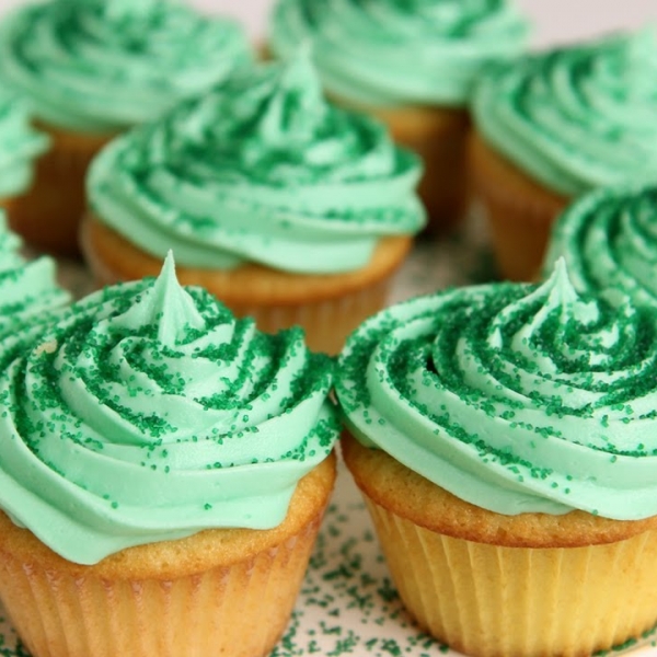 Shamrock Milkshake cupcakes