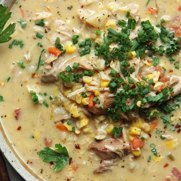 Summer Corn and Chicken Chowder